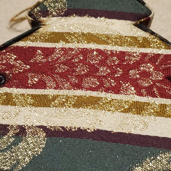 Vintage Christmas tree shaped 5 inch felt lined on bottom nwt - Picture 4 of 11